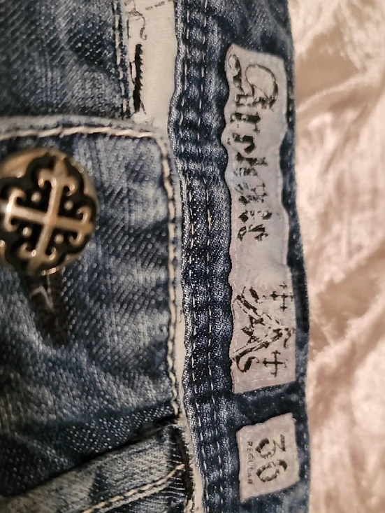 Men's Archaic 36 Boot Cut Jeans Flap Back Pockets - Picture 9 of 12